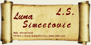 Luna Simčetović vizit kartica